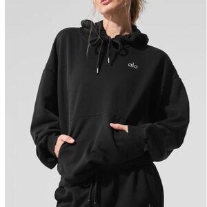 ALO Unisex Black Accolade Hoodie